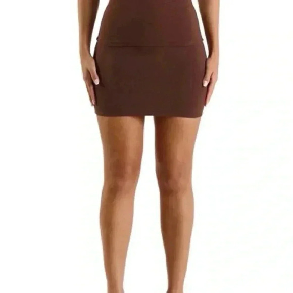NWOT NAKED WARDROBE BROWN SKIRT  M - Picture 1 of 5